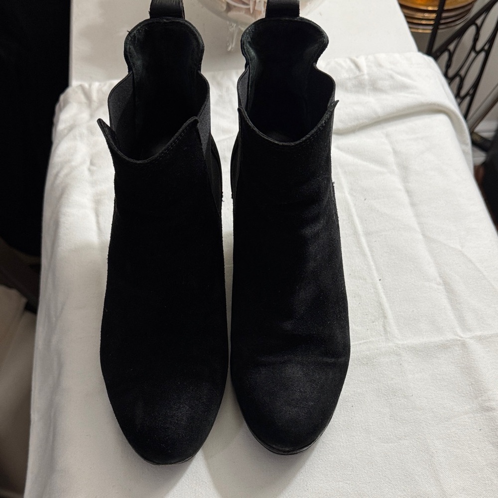rag & bone Black Suede Ankle Boots